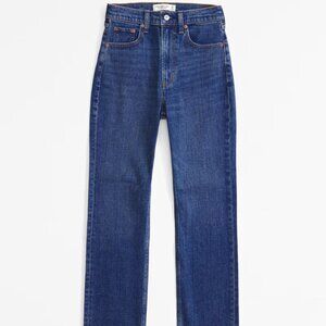 Abercrombie & Fitch Ultra High Rise Ankle Straight Jean Size 2/26 Dark Blue
